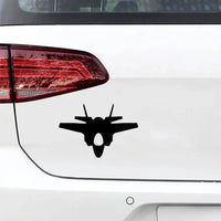 Thumbnail for Fighter Jet 35 Silhouette Car aviation design car sticker in weather-resistant vinyl.