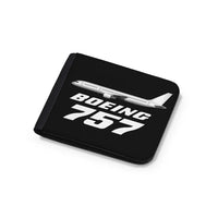 Thumbnail for The Boeing 757 aviation print wallet, leather.