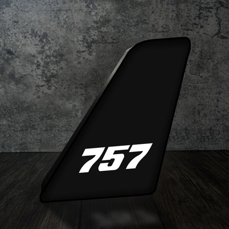 Boeing 757 Flat Text Led Aircraft Tail aviation art 3D aircraft tail lamp in premium acrylic with LED.