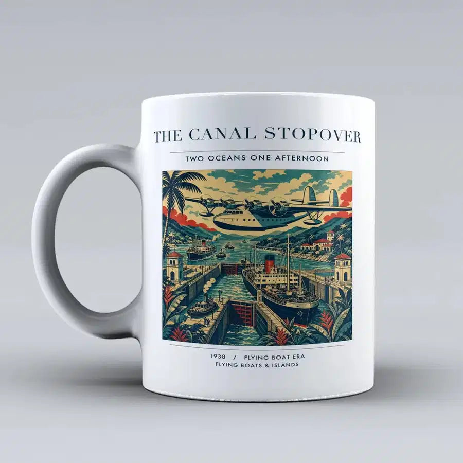 VINTAGE G4077 - The Canal Stopover - Ceramic Mug design on white
