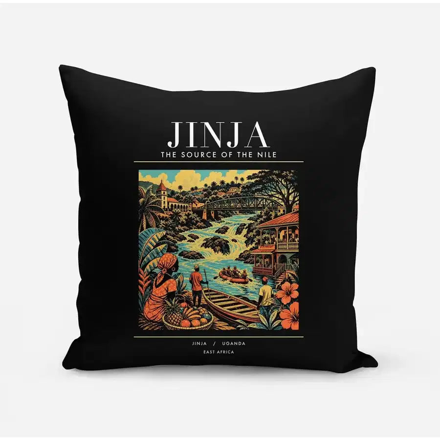 JINJA - Poster - Pillow - Black