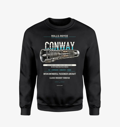 CONWAY design on black sweatshirt