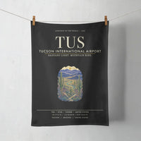 Thumbnail for Tucson International Airport (TUS) design on black towel