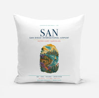 Thumbnail for San Diego International Airport (SAN) design on white pillow
