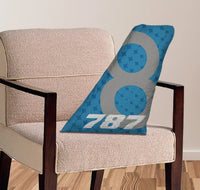 Thumbnail for Boeing 787-8 aviation design on soft polyester filling aircraft tail pillow.