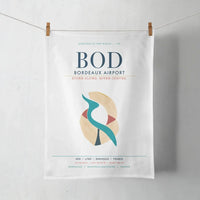 Thumbnail for Bordeaux Airport (BOD) design on white towel