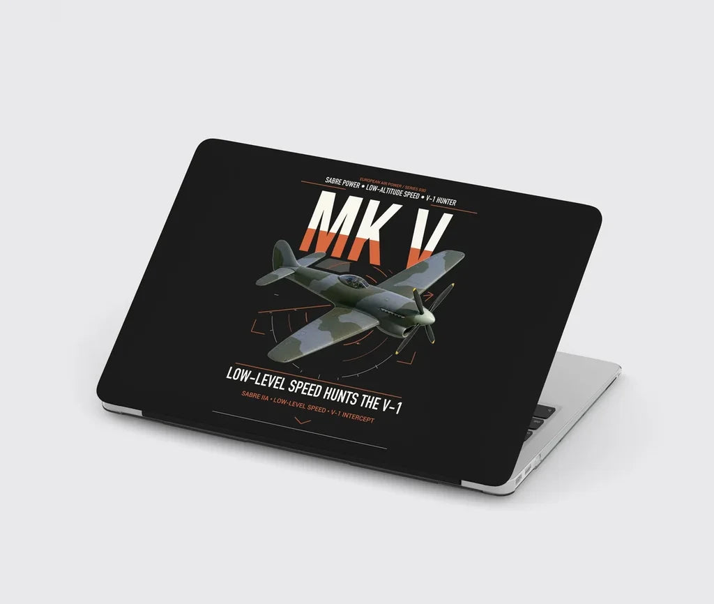 Hawker Tempest Mk V design on black MacBook case