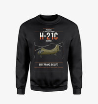 Thumbnail for Piasecki H-21C Shawnee design on black sweatshirt