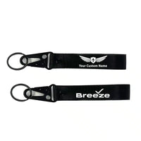 Thumbnail for Breeze Airways aviation hawk-shaped key chain, durable metal alloy.