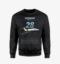 Thumbnail for Bombardier Learjet 28 design on black sweatshirt