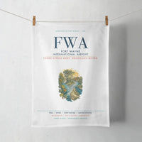 Thumbnail for Fort Wayne International Airport (FWA) design on white towel