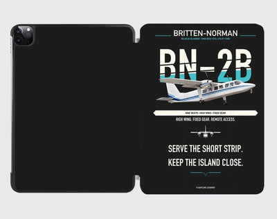 Britten-Norman BN-2B-26 Islander design on black ipad tablet case