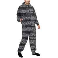 Thumbnail for Remove Before Flight 3-Black Jumpsuit for Men & Women aviation design on soft cotton blend jumpsuit.