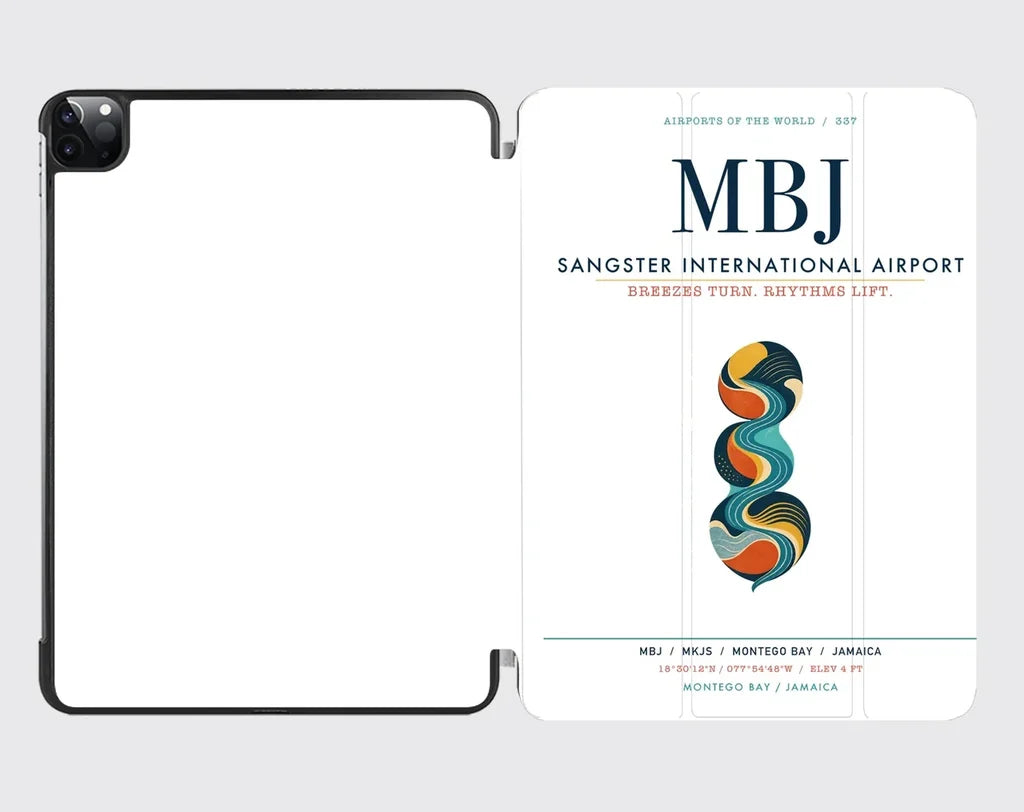 Sangster International Airport (MBJ) design on white ipad tablet case
