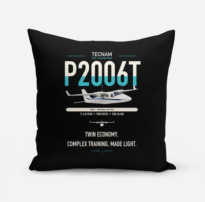 Tecnam P2006T design on black pillow