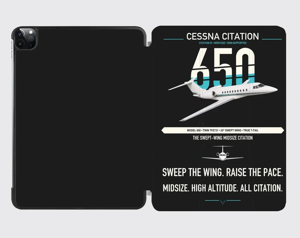 Cessna Citation 650 - Citation III design on black ipad tablet case