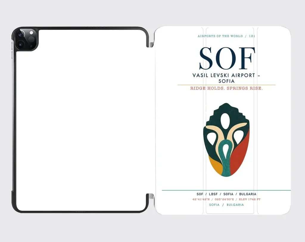Vasil Levski Airport – Sofia (SOF) design on white ipad tablet case