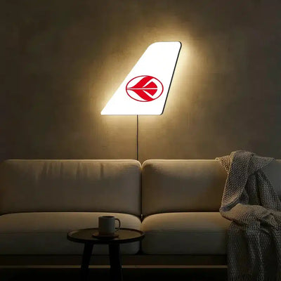 Air Algerie aviation design on durable metal with LED aircraft tail wall art.