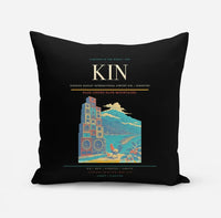 Thumbnail for Norman Manley International Airport (KIN) design on black pillow