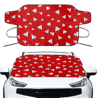 Thumbnail for Paper Airplanes (Red) Car aviation design on car windshield cover.