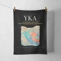 Thumbnail for Kamloops Airport (YKA) design on black towel
