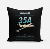 Thumbnail for Bombardier Learjet 35A design on black pillow