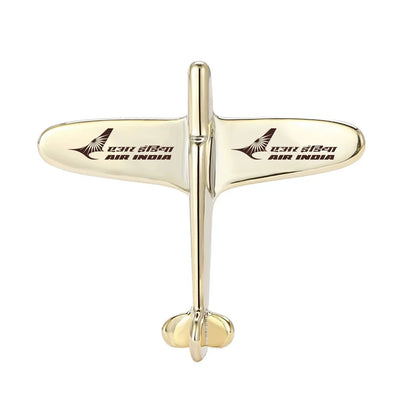 Air India Airlines Airplane Shape aviation-themed airplane-shape brooch, polished alloy.
