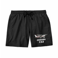 Thumbnail for The Cessna 152 aviation design on quick-dry polyester swim trunks.