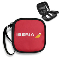 Thumbnail for Iberia Airlines Portable aviation design portable headphone bag, padded polyester construction.