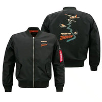 Thumbnail for SIGNAL 586 - Pontoons Point Toward Tomorrow - Bomber Jacket design on black bomber jacket