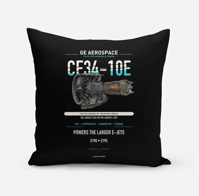 CF34-10E design on black pillow