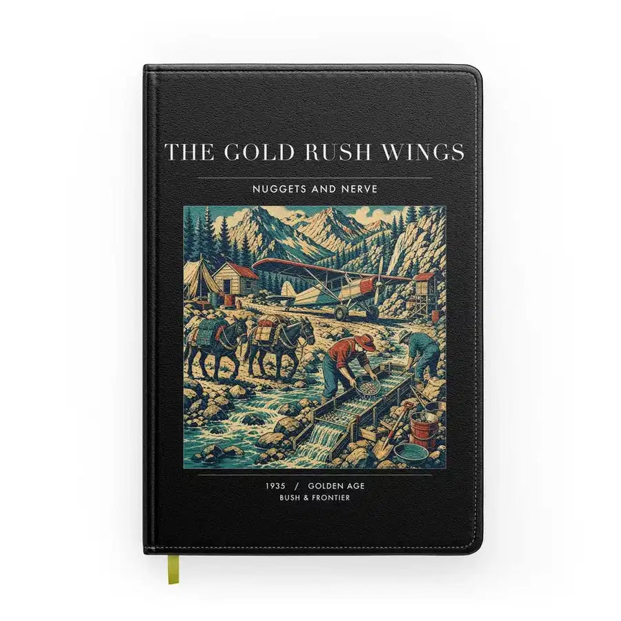 VINTAGE G4043 - The Gold Rush Wings - Designed Notebooks design on black