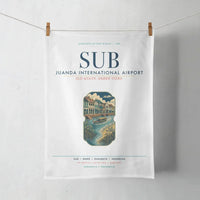 Thumbnail for Juanda International Airport Surabaya (SUB) design on white towel