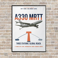 Thumbnail for Airbus A330 MRTT vertical canvas print - framed - white background
