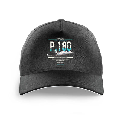 Piaggio P.180 Avanti EVO design on black printed hat