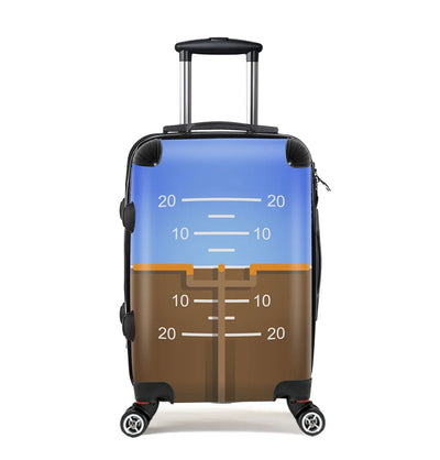 Gyro Horizon Cabin Size aviation print luggage, durable shell.
