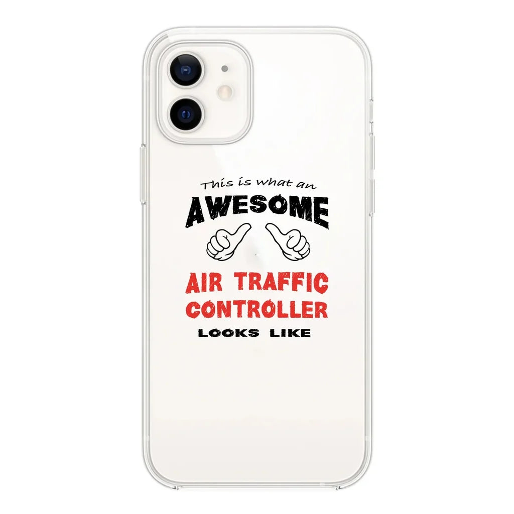 Air Traffic Controller Transparent Silicone aviation print transparent iPhone case, fits iPhone.