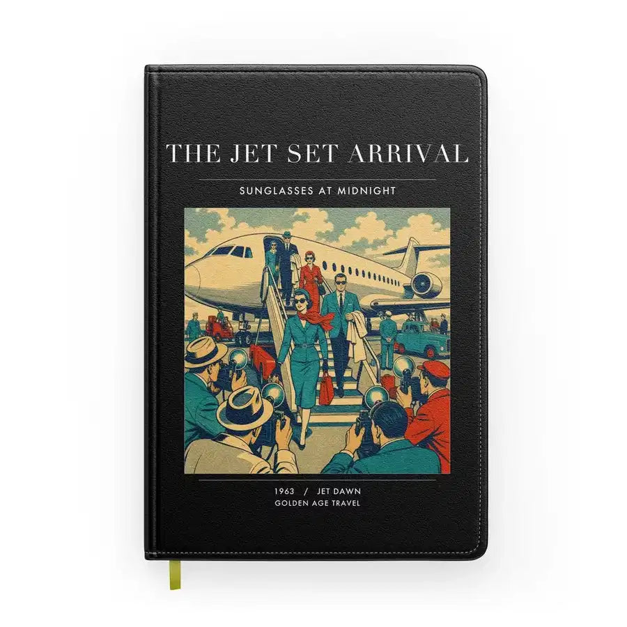 VINTAGE G4121 - The Jet Set Arrival - Designed Notebooks design on black
