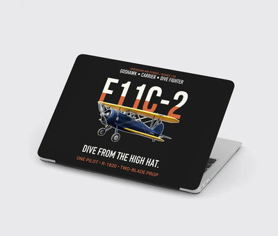 F11C-2 Goshawk Dive from the High Hat design on black MacBook case