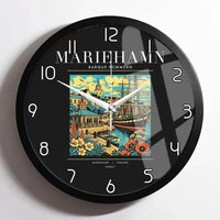 Thumbnail for MARIEHAMN - Poster - Wall Clock Framed - Black