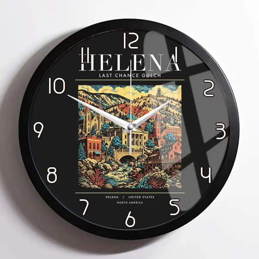 HELENA - Poster - Wall Clock Framed - Black