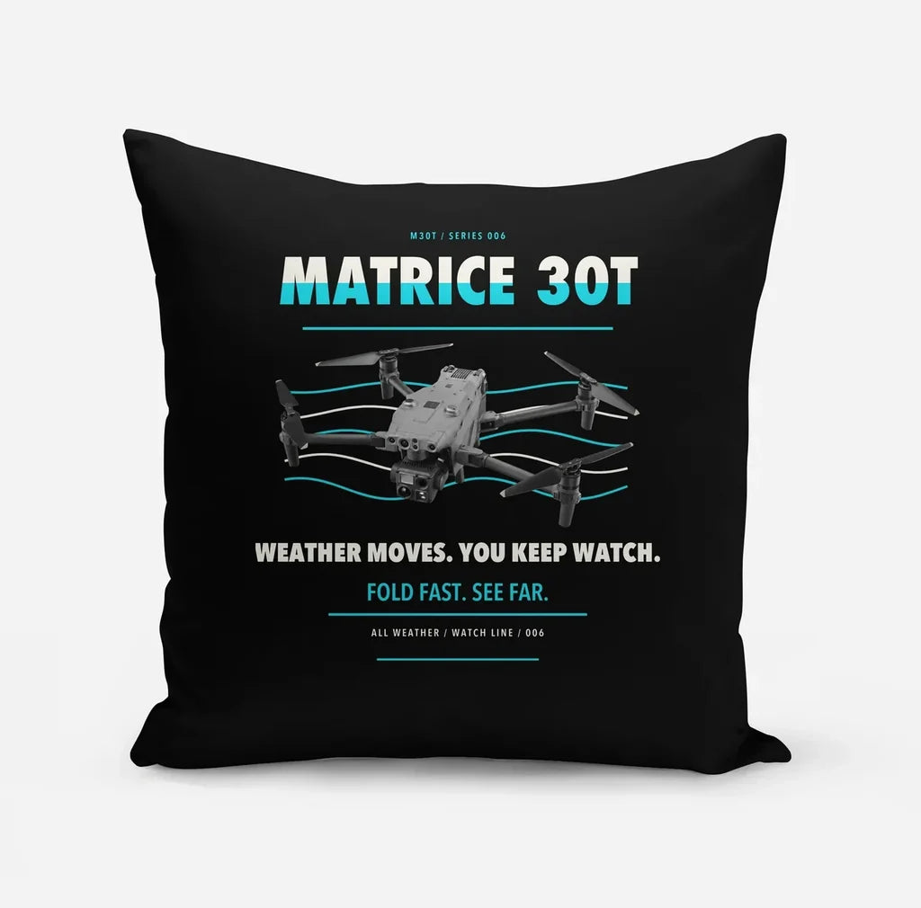 DJI Matrice 30T design on black pillow