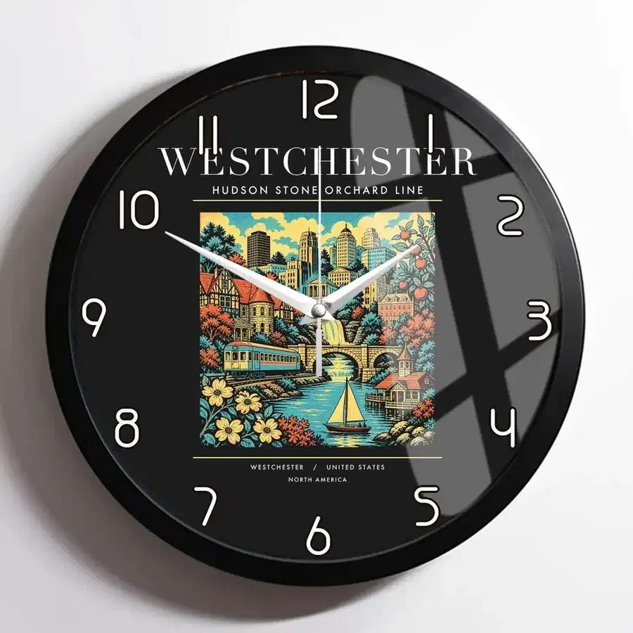 WESTCHESTER - Poster - Wall Clock Framed - Black
