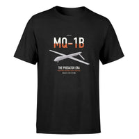 Thumbnail for MQ-1B Predator design on black double-side t-shirt, single-side print