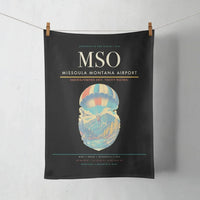 Thumbnail for Missoula Montana Airport (MSO) design on black towel