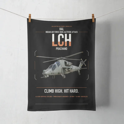 HAL LCH Prachand design on black towel