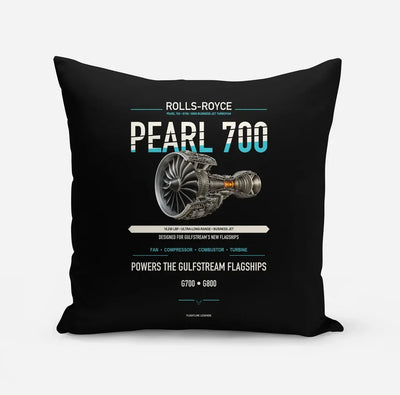 PEARL 700 design on black pillow