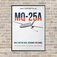 Thumbnail for MQ-25A STINGRAY vertical canvas print - framed - white background