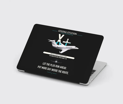 Cessna Citation X+ design on black MacBook case