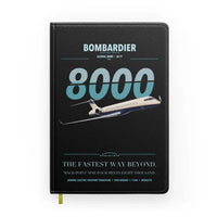 Thumbnail for Bombardier Global 8000 design on black notebook
